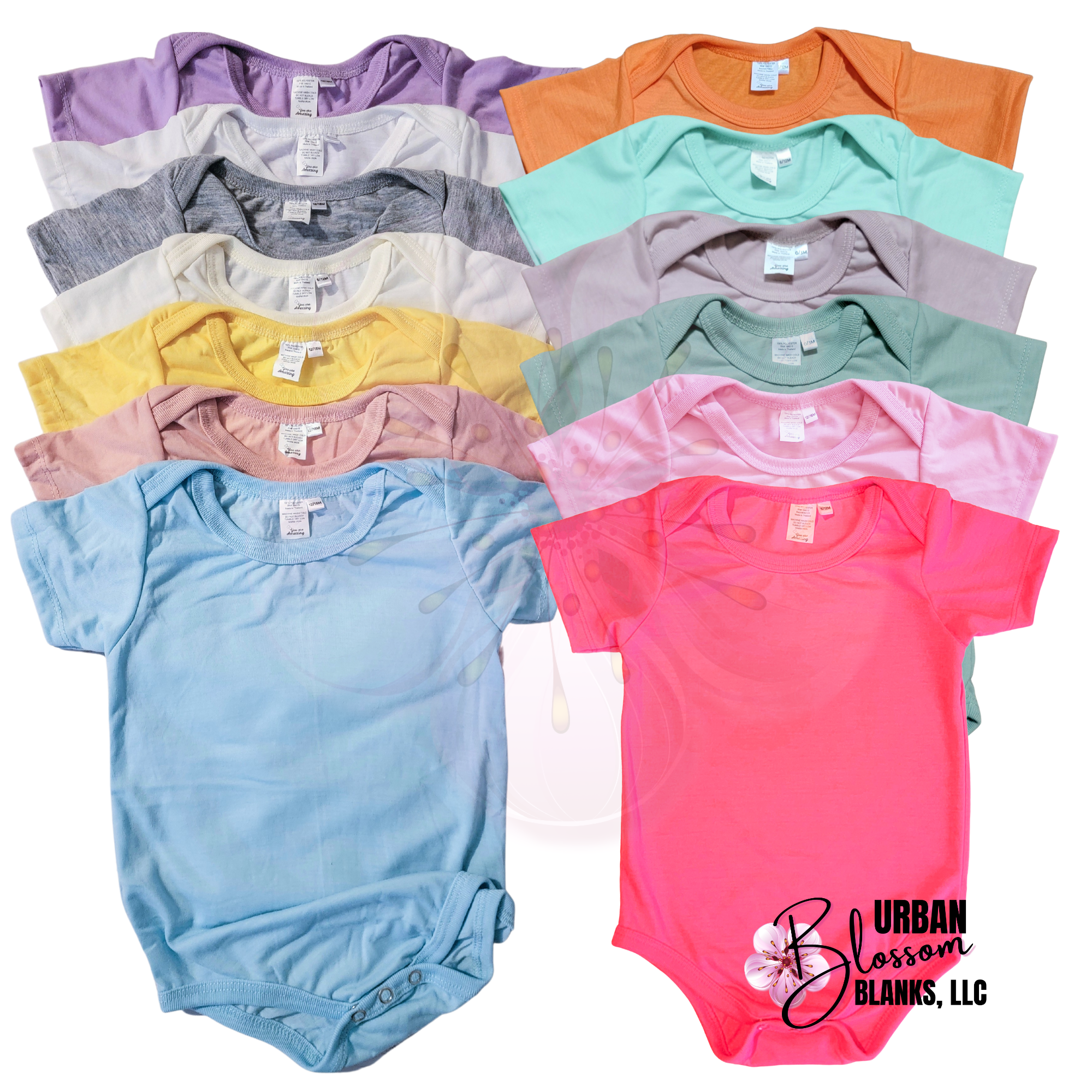 Colored Baby Bodysuits 100% Polyester - Main Image
