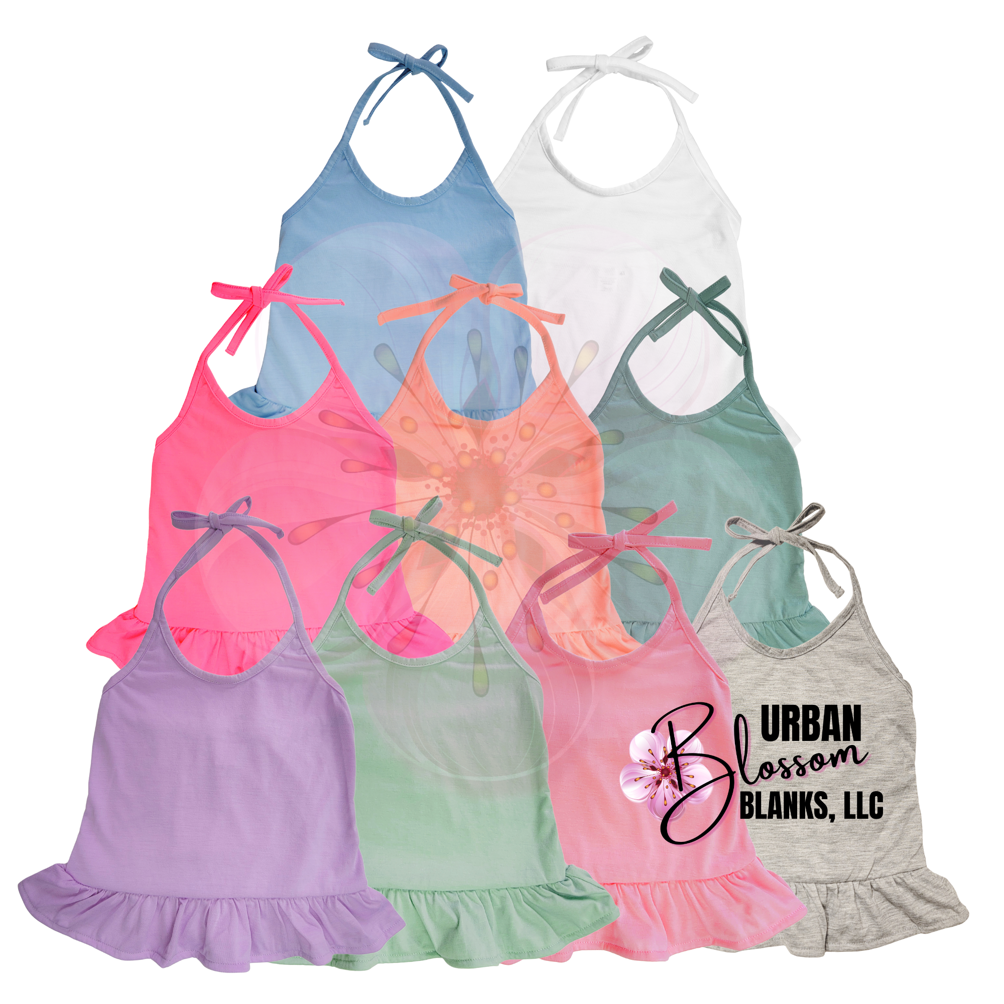 Colored Halter Tanks Infant-Toddler Sizes 100% Polyester