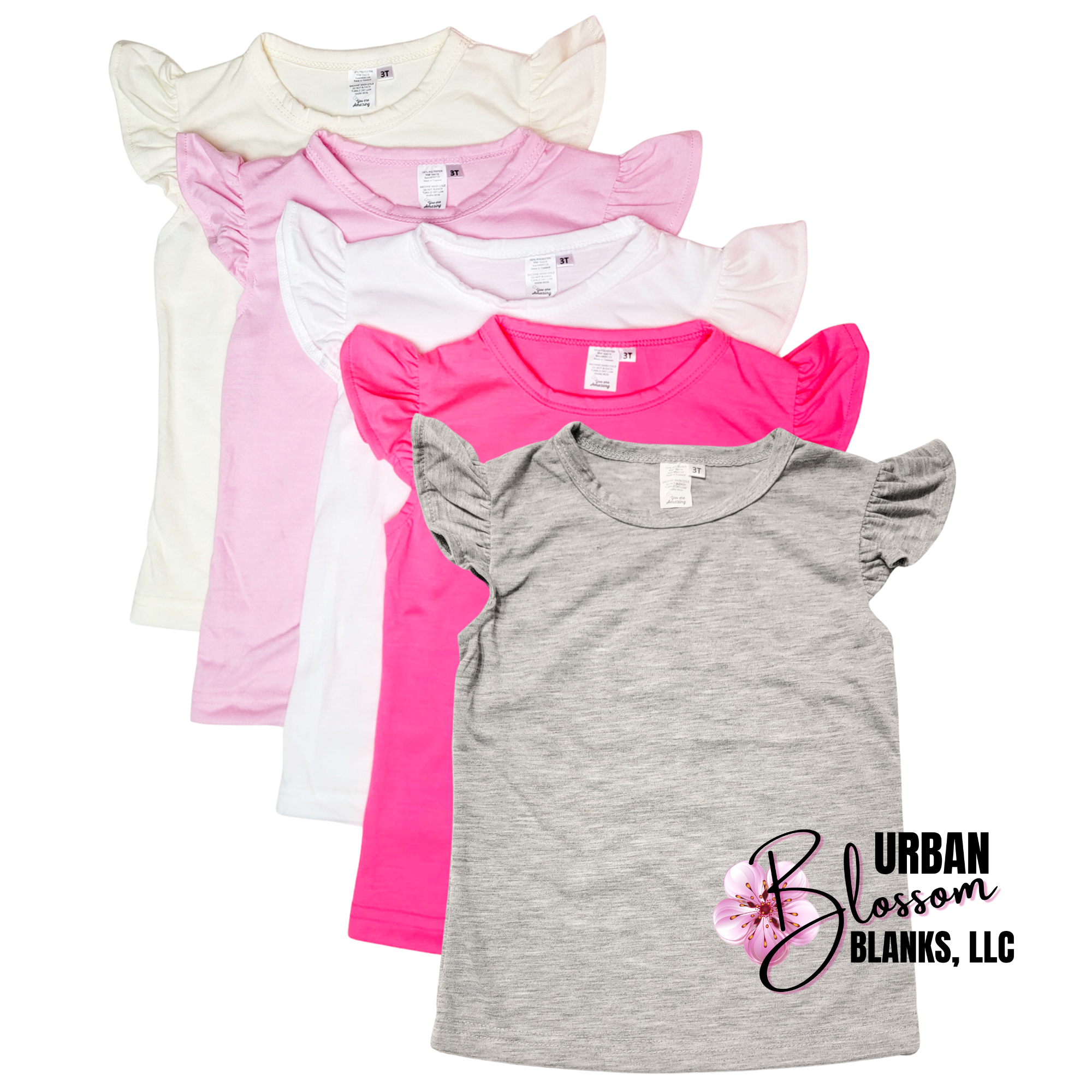 Size Up* Wing Sleeve Shirt for Toddler-Youth - 100% Polyester for Sublimation